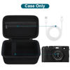 Picture of Canboc Carrying Case for Fujifilm X100V/ X100VI/ X100F/ X100S Digital Camera, Zipper Mesh Pocket fit USB Cable, Black (Case Only)