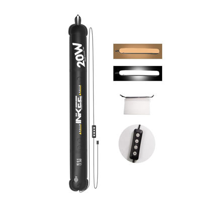 Picture of INKEE Inflatable LED Tube Light GCA20U,20W USB BI-Color Temperature Tube Lights with 2700K,4000K,5600K and 6500K 320 Full-Spectrum Lamp Beads CRI 95+ Photography Light Stick