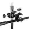 Picture of Heavy Duty Metal Clamp Copper Plated Holder Double U Clip Dual C Clamp Type Bracket Mount for Photo Studio Light Stand, Photography Reflector, Photo Boom Stand, Background Support, Cross Bars and Ect