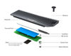 Picture of ElecGear PS5 Slim NVMe SSD Heatsink, P5SC Heat Pipe + Aluminum Cooler Works with PlayStation 5 CUH-2000 Internal PCIe M.2 NVMe 4.0 Gen4 SSD, Thermal Pads and Re-Designed SSD Mounting Post Kit