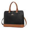 Picture of CLUCI Leather Briefcase for Women 15.6 Inch Laptop Business Work Slim Ladies Vintage Shoulder Bag Black-brown