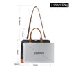 Picture of CLUCI Leather Briefcase for Women 15.6 Inch Laptop Business Work Slim Ladies Vintage Shoulder Bag Black-brown