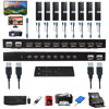 Picture of KVM Switch HDMI 8 Port - HDMI Switch with Remote- USB Switch Selector for 8 Computers Share Keyboard Mouse Printer,Flash Drive,HD Monitor, Support 4K@30Hz, 8 HDMI KVM Cables 1 Remote Included