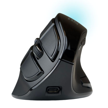 Picture of Ergodriven Om Handshake Vertical Mouse | Wireless Ergonomic Mouse | Rechargeable | Silent Click Micro-Force Switches | OLED Screen | Reduces Tension and Fatigue