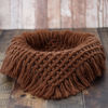 Picture of Zeroest Newborn Photography Baby Posing Layer Props Basket Filler Stuffer Mini Blanket Photoshoot HandKint Photo Wool Wrap (Coffee)