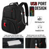 Picture of YOREPEK Travel Backpack, 15.6 Inch Laptop Backpacks for Men Women, Water Resistant College Backpack Airline Approved Business Work Bag with USB Charging Port Fits 15.6 Inch Computers, Black