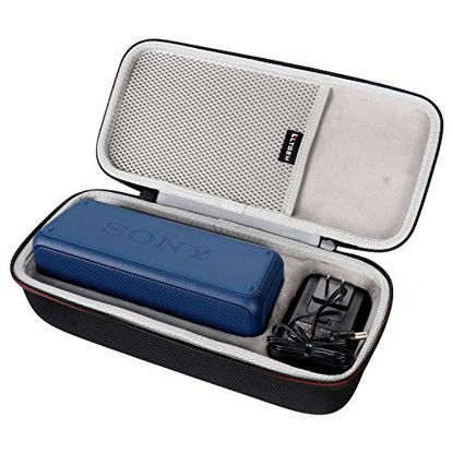 Picture of LTGEM EVA Hard Case Travel Carrying Storage Bag for Sony SRS-XB3 Portable Wireless Bluetooth Speaker. Fits USB Cable and Wall Charger.