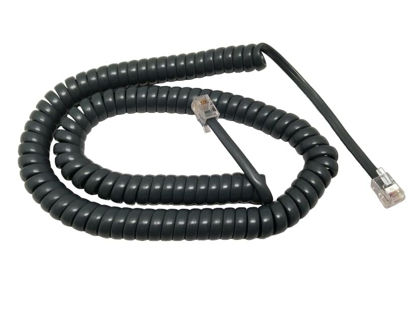 Picture of The VoIP Lounge Replacement 12 Foot Gray Handset Curly Cord for Cisco 7900 Series IP Phone 7902 7905 7906 7910 7911 7912 7940 7941 7942 7960 7961 7962 7965 7970 7971 7975