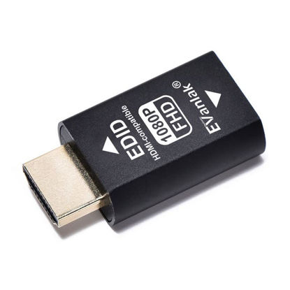 Picture of EVanlak Hdmi Edid Emulator Passthrough 3rd Generrtion Premium Aluminum Eliminated Emulator Adapter Work with Mac Thunderbolt to HDMI Switches/Extender/AV Receiver/Video Splitters-1920X1080@59hz