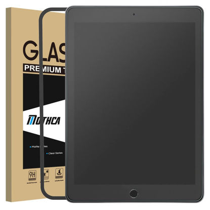 Picture of Mothca Matte Glass Screen Protector for iPad 10.2 Inch(2021/2020/2019 Model, 9th/8th/7th Generation) [NOT Privacy] Anti-Glare & Anti-Fingerprint 9H Hardness Tempered Glass Film, Smooth as Silk