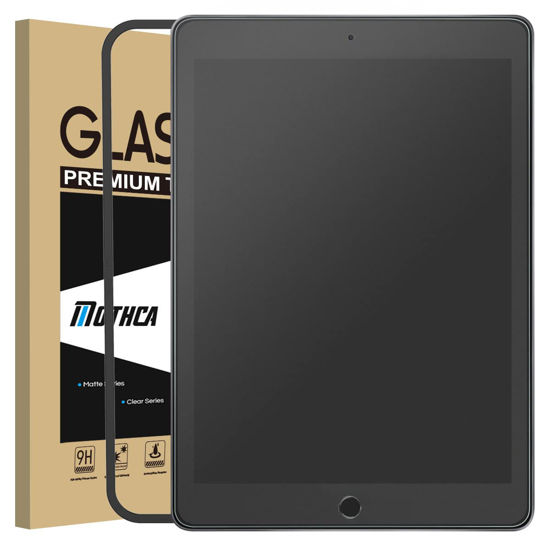 Picture of Mothca Matte Glass Screen Protector for iPad 10.2 Inch(2021/2020/2019 Model, 9th/8th/7th Generation) [NOT Privacy] Anti-Glare & Anti-Fingerprint 9H Hardness Tempered Glass Film, Smooth as Silk