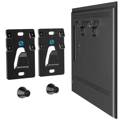 Picture of Supcline No Stud TV Wall Mount for Most 26-100 inch TVs Up to 200lbs, Drywall No Drill TV Mount, 1.18'' Low Profile Studless Wall Mount TV Bracket, Easy Install