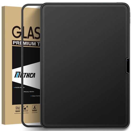 Picture of Mothca Matte Glass Screen Protector for iPad Air 11-inch M2 2024 (6th Generation) with Easy Installation Frame, Anti-Glare & Anti-Fingerprint Tempered Glass Film, Smooth as Silk, Case Friendly