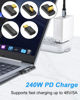 Picture of Poyiccot 240W USB C Adapter 5Packs, 40Gbps USB C Extender Adapter, 90 Degree USB C Adapter, Right Angle USB C Adapter Fast Charging USB 4.0 Type C Extender for Thunderbolt 4/3, Steam Deck, Laptop