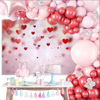 Picture of Mocsicka Valentine's Day Backdrop 7x5ft Red Heart Decoration Photography Backdrops Photo Background for Galentine's Day Photo Props Video Photography Backdrops Props