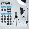 Picture of ifkdnr 10 Packs Sandbags with 10 PE Bags, Heavy Duty Sand Bags, Sand Bags for Weight with Zipper and Buckle Straps for Support Light Stand, More 2/4/6/8/10/12 Packs Sand Bag to Choose.