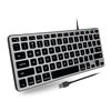 Picture of Macally Backlit Wired Keyboard for Mac | Compatible Apple Keyboard (Small and Compact) Comfortable All Day Typing USB Keyboard for MacBook Pro/Air, iMac, Mac Mini/Pro (Space Grey)