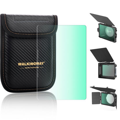 Picture of Walking Way 4"x5.65" Square Filter for Matte Box Black Diffusion 1/4 Cinematic Effect Filter for Video/Vlog/Portrait Photography 28 Multi-Layer Coatings