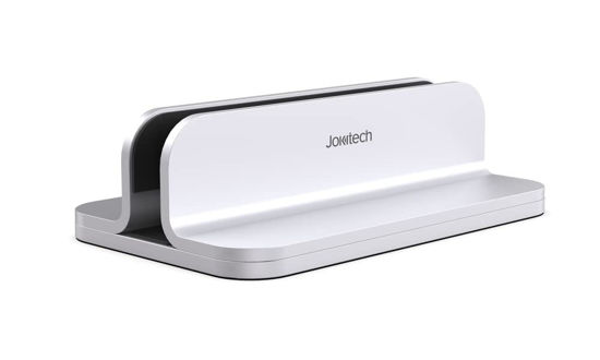 Picture of JOKItech Aluminum Laptop Stand, Sturdy and Adjustable, Compatible with Apple MacBook Pro/Air, Mac Mini, iPad Pro, Silver