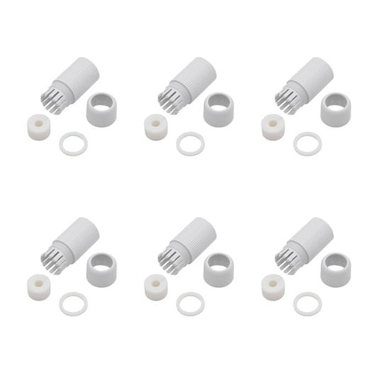 Picture of ZYAMY 6 Sets Outdoor IP Camera RJ45 Waterproof Connector Top Cover Adapter Weatherproof Protector Surveillance Special Cover for Tail Fiber Optic Cable (4pcs/Set) White