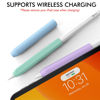 Picture of NIUTRENDZ 3 Pack Silicone Grip for Apple Pencil 2nd Generation & Apple Pencil (USB-C) Grip Ergonomic Design Protective Case Cover Sleeve (Purple + Blue + Green)