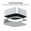 Picture of Qwiizlab Aluminum Stand for 2024 Mac Mini M4/M4 Pro, Convenient Acess to Power Bottom, Anti-Scratch, Anti-Slip, Avoid Overheating, Durable and Sturdy Design (Silver)