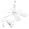 Picture of SCOOYEEES Portable Ceiling Fan USB Powered Canopy Fan with Speed Timer switch, Quiet Small DC USB Ceiling Fan Hanging Fan with 6 Blades for Camping Cruise RV Tent Gazebo Bed Dormitory Home Room