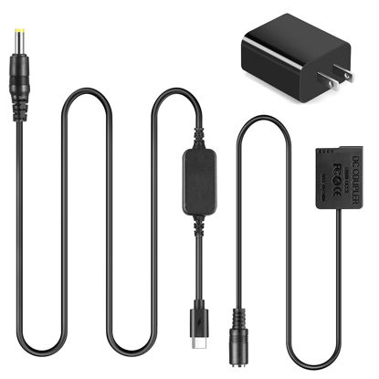 Picture of USB Type-C Cable AC8 DMW-BLC12 DCC8 DC Coupler PD Adapter for Lumix GH2 GH2K G81 G85 GX8 FZ1000 FZ2500 FZ300 G7 G6