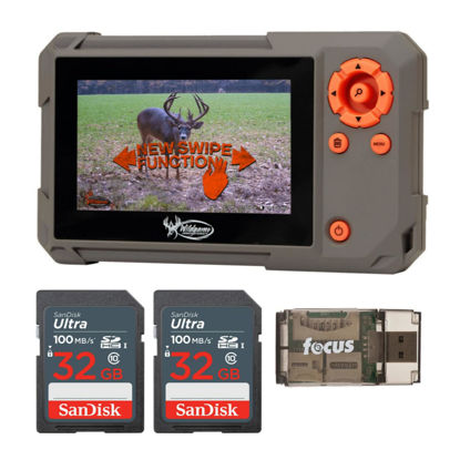 Picture of Wildgame Innovations Trail Pad Swipe SD Card Reader Bundle with 32GB Ultra SDHC UHS-I Memory Card (2-Pack), and All-in-One High Speed Card Reader (4 Items)