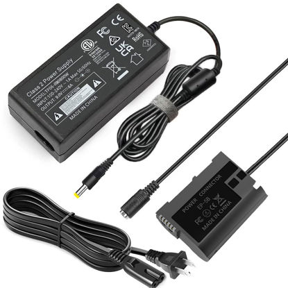 Picture of UORLEN EP-5B Power Supply Connector EH-5b AC Adapter EN-EL15c Dummy Battery Kit for Nikon Z5 Z6 Z6II Z7 Z7II Z8 D500 D610 D750 D780 D800 D800e D810 D850 D7000 D7100 D7200 D7500 Cameras Accessories.