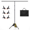 Picture of Womnwomn T-Shape Backdrop Stand 8x7.2FT, Height and Width Adjustable Background Stand for Parties,Green Screen Holder with 6 Spring Clamps