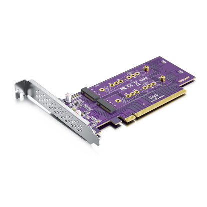 Picture of REDLUX PCIe 3.0 to NVMe (4) M.2 Adapter for M.2 (M Key) SSD, X16,Compatible with PCIe 3.0 Motherboards and Backward Compatible with PCIe 2.0 and PCIe 1.0