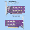 Picture of REDLUX PCIe 3.0 to NVMe (4) M.2 Adapter for M.2 (M Key) SSD, X16,Compatible with PCIe 3.0 Motherboards and Backward Compatible with PCIe 2.0 and PCIe 1.0