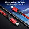 Picture of 240W Thunderbolt 4 Cable 3ft, USB C Thunderbolt 4 Cable Monitor Cable Supports 40Gbps Data Transfer and Single 8K/Dual 4K Video Compatible with Thunderbolt 4/3 Monitor, Hub, Docking Stations-Red
