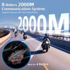Picture of Moman Motorcycle Intercom Headset, CP-S 8 Riders 2000M Group Helmet Communication System, Universal Pairing with Noise Cancellation Music Sharing Waterproof for Snowmobile, Helmet-Intercom-Headset