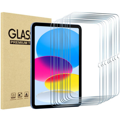 Picture of ProCase 10 Pack Screen Protector for iPad 10th Generation 2022 A2696/A2757/A2777 10.9 Inch, Tempered Glass Film Guard for iPad 10 -Clear