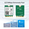 Picture of QFly WiFi 6E AX210 NGW Wireless Card with Bluetooth 5.3, Tri-Band 5400Mbps Network Adapter for Laptop Support Windows 10/11 (64bit) M.2/NGFF