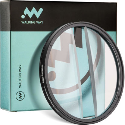Picture of Walking Way Center Field Split Diopter Lens Filter, Camera Linear Prism Filter, Blur Prism Center Filter - Enhancing Focus and Refraction Effects for Innovative Photography, Videography (77mm)
