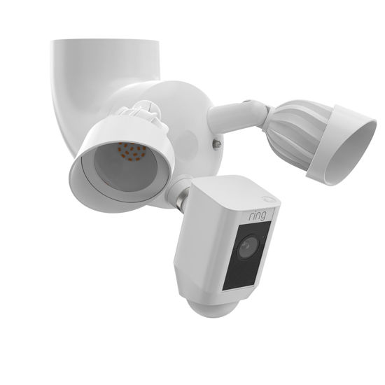 Picture of Koroao Outdoor Camera Eave Mount Bracket Compatible with R-ing Floodlight Cam Wired Pro/Plus, Blink Wired Floodlight and WYZE Floodlight v2 Cameras (White)