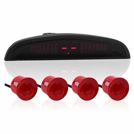 Picture of 4 Parking Car Parking Sensor Kit LED Display View Reverse Backup Radar System Backup Sensor Reversing Sensors Universal Auto Radar Detector Sensors Radar Buzzer Beep-Beep Alarm Indicator