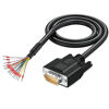 Picture of Willwewon 10Ft 24AWG VGA Male RS232 15Pin Serial Extension Cable, HDB15 3 Row 15-Pin Gold Plated Connector with Bare Wire End Cable