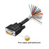 Picture of Willwewon 10Ft 24AWG VGA Male RS232 15Pin Serial Extension Cable, HDB15 3 Row 15-Pin Gold Plated Connector with Bare Wire End Cable