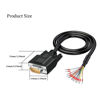 Picture of Willwewon 10Ft 24AWG VGA Male RS232 15Pin Serial Extension Cable, HDB15 3 Row 15-Pin Gold Plated Connector with Bare Wire End Cable