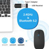 Picture of Wireless Bluetooth Mouse USB C for MacBook Air Pro, Silent Bluetooth Mouse Type C, Optical Rechargeable Mouse for Mac Air Pro/iPhone/Laptop/iMac