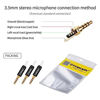 Picture of SYRNARN 3.5mm Replacement Repair Jack Plug 3.5 TRRS Stereo Male 4 Pole 1/8" 3.5 Solder Type DIY Audio Cable Connector for Headphone Headset Earphone Microphone Wires Repair (3-Pack Black Black Tail)