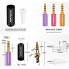 Picture of SYRNARN 3.5mm Replacement Repair Jack Plug 3.5 TRRS Stereo Male 4 Pole 1/8" 3.5 Solder Type DIY Audio Cable Connector for Headphone Headset Earphone Microphone Wires Repair (3-Pack Black Black Tail)
