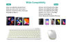 Picture of TECURS Bluetooth Keyboard and Mouse Combo for iPad, 7-Color Backlit Rechargeable Wireless Keyboard & Mouse Compatible with iPad 10th/9th/8th Gen, iPad Pro/Air/Mini and ipadOS 13 and Above (White Grey)