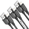 Picture of iPhone Charger [Apple MFi Certified] 3pack 10FT Long Lightning Cable Fast Charging High Speed Data Sync USB Cable Compatible iPhone 14/13/12/11 Pro Max/XS MAX/XR/XS/X/8/7 Plus and More(Black White)