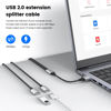 Picture of USB Extension Cable,USB A Male to 2 Female Extension Cord Durable USB Splitter Cable Nylon Braided Fast Data Transfer Compatible with Printer, USB Keyboard, Flash Drive, Hard Drive, PlayStation