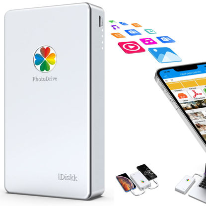 Picture of iDiskk 1TB 【App-le Certified for iPhone 15】 External Hard Drive for iPhone, iPad, MacBook,Compatible with iOS & Android, Store Photos, Videos, Music, Documents for All Devices